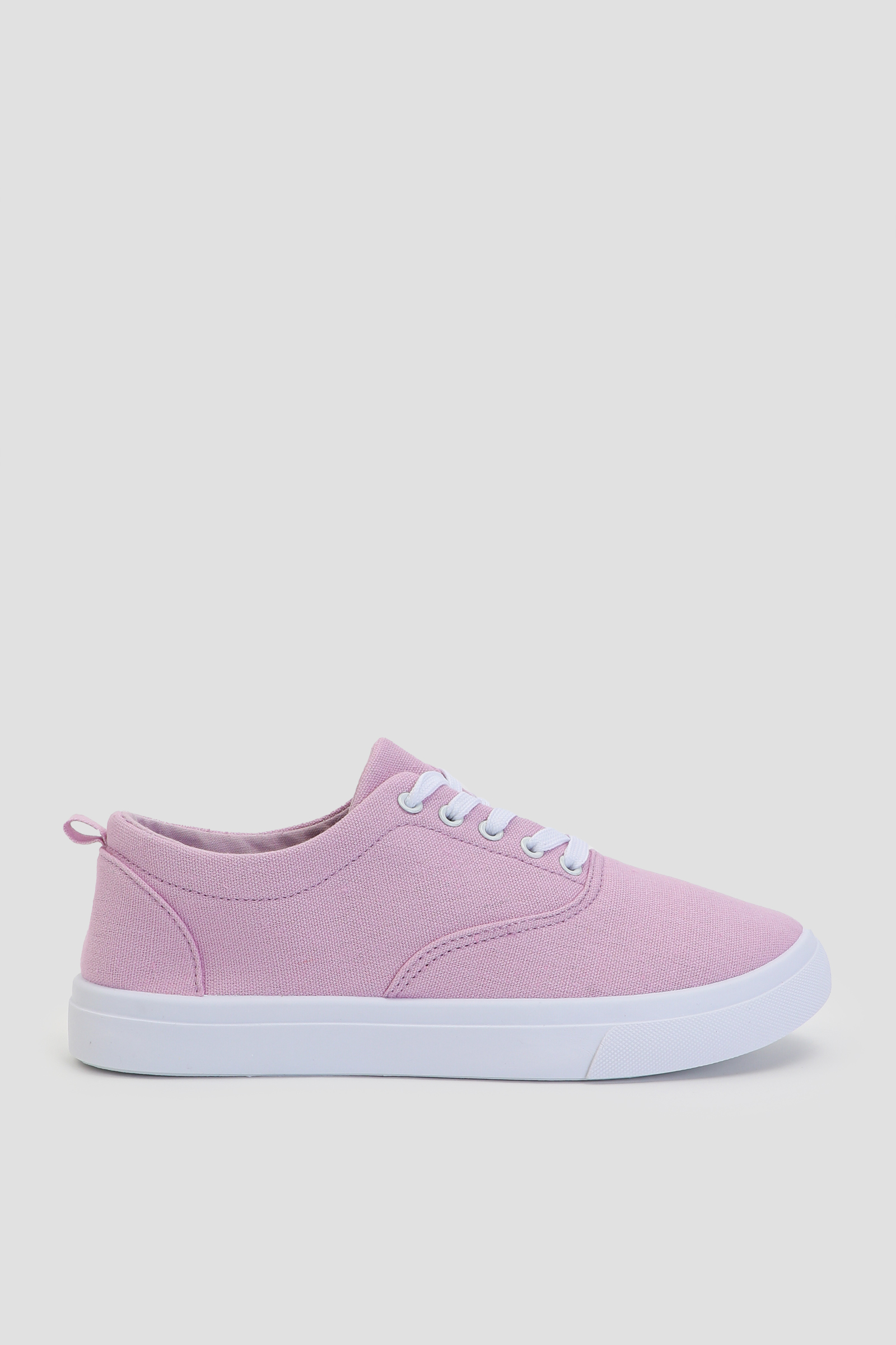 Ardene Canvas Low Top Sneakers in Light Pink | Size | Rubber | Eco-Conscious | 100% Recycled