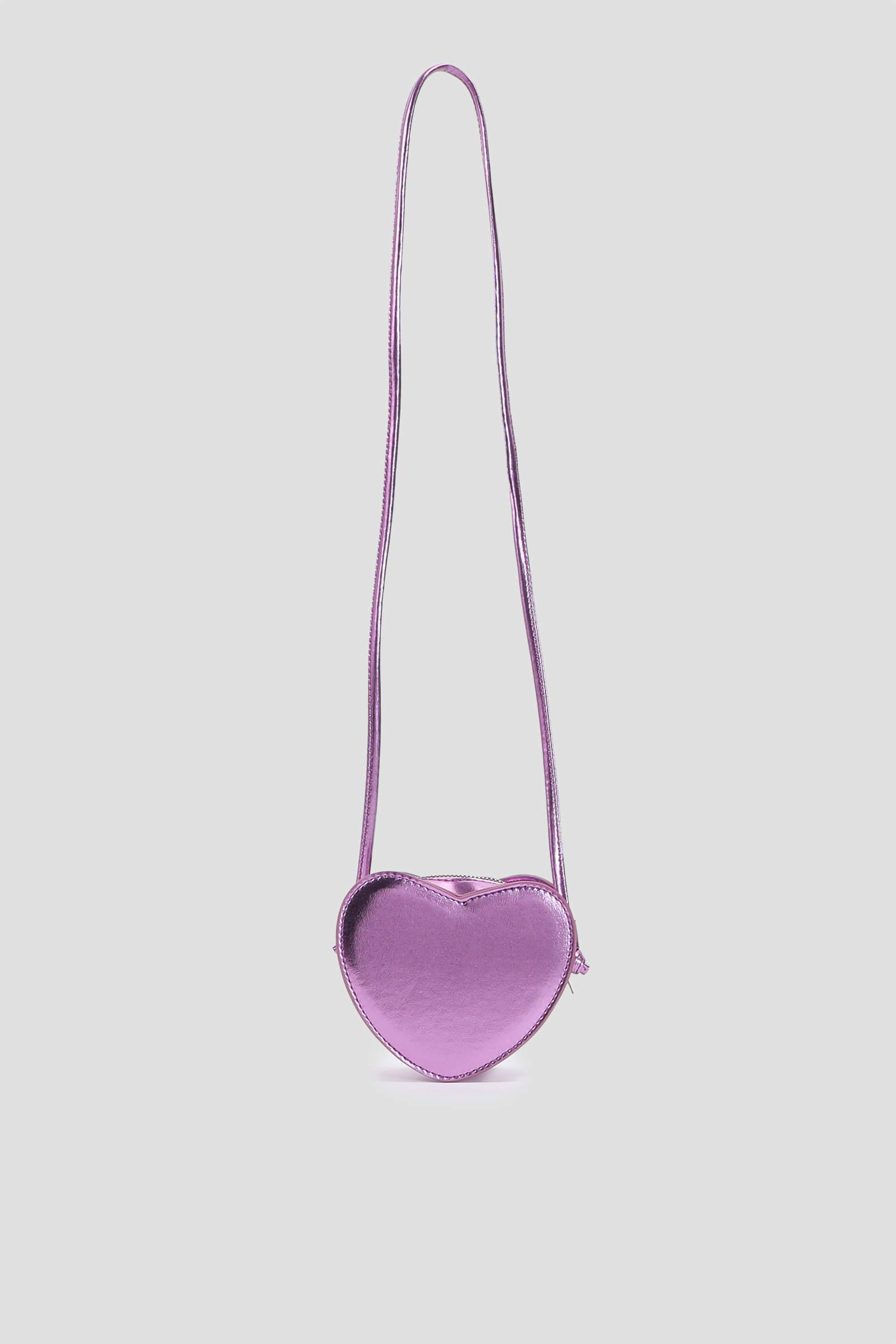 Ardene Heart Shaped Purse in Medium Purple | Faux Leather