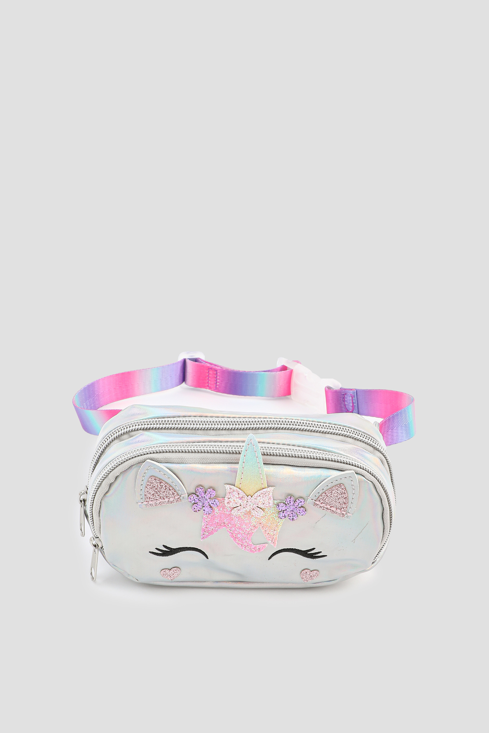 Ardene Animal Fanny Pack in Silver | Faux Leather