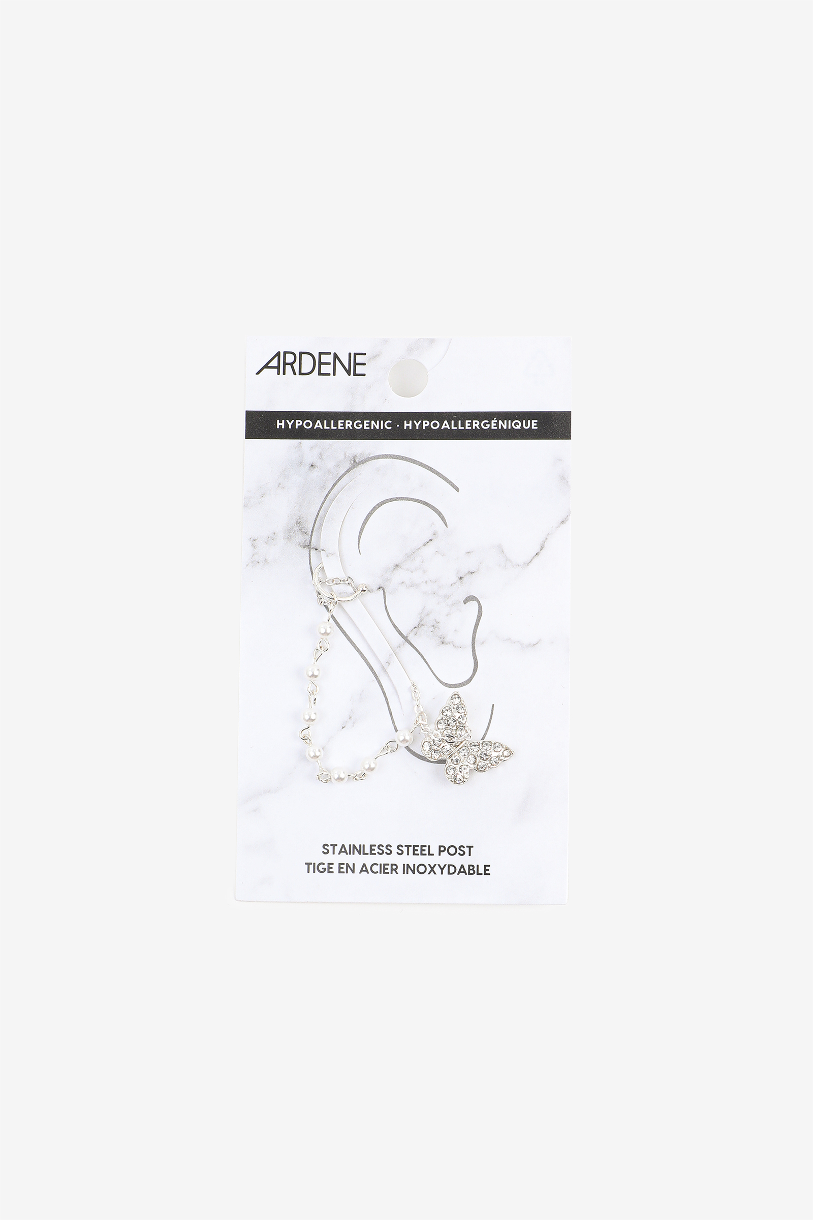 Ardene Butterfly Cuff Earring in Silver | Stainless Steel