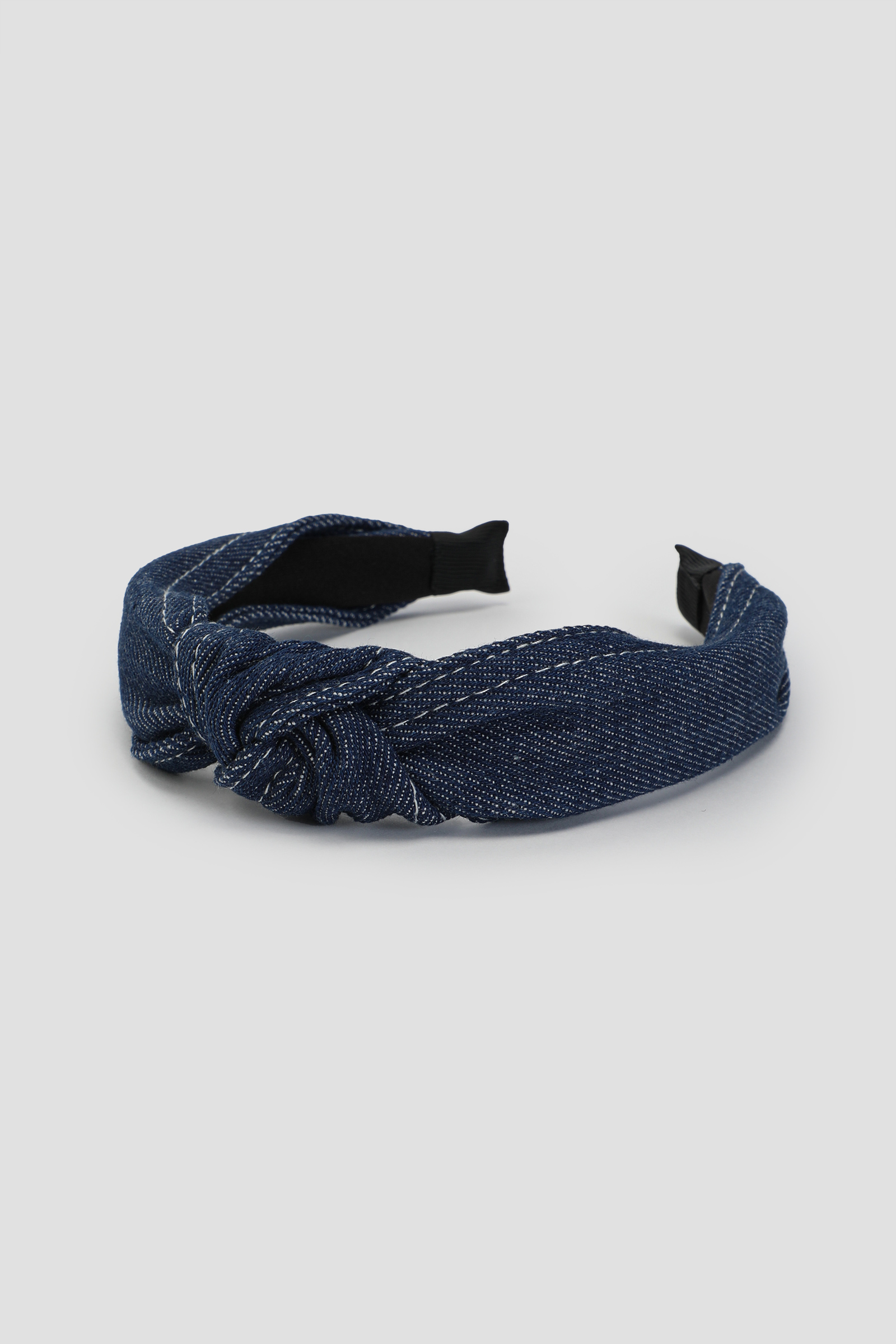 Ardene Denim Knotted Headband in Dark Blue