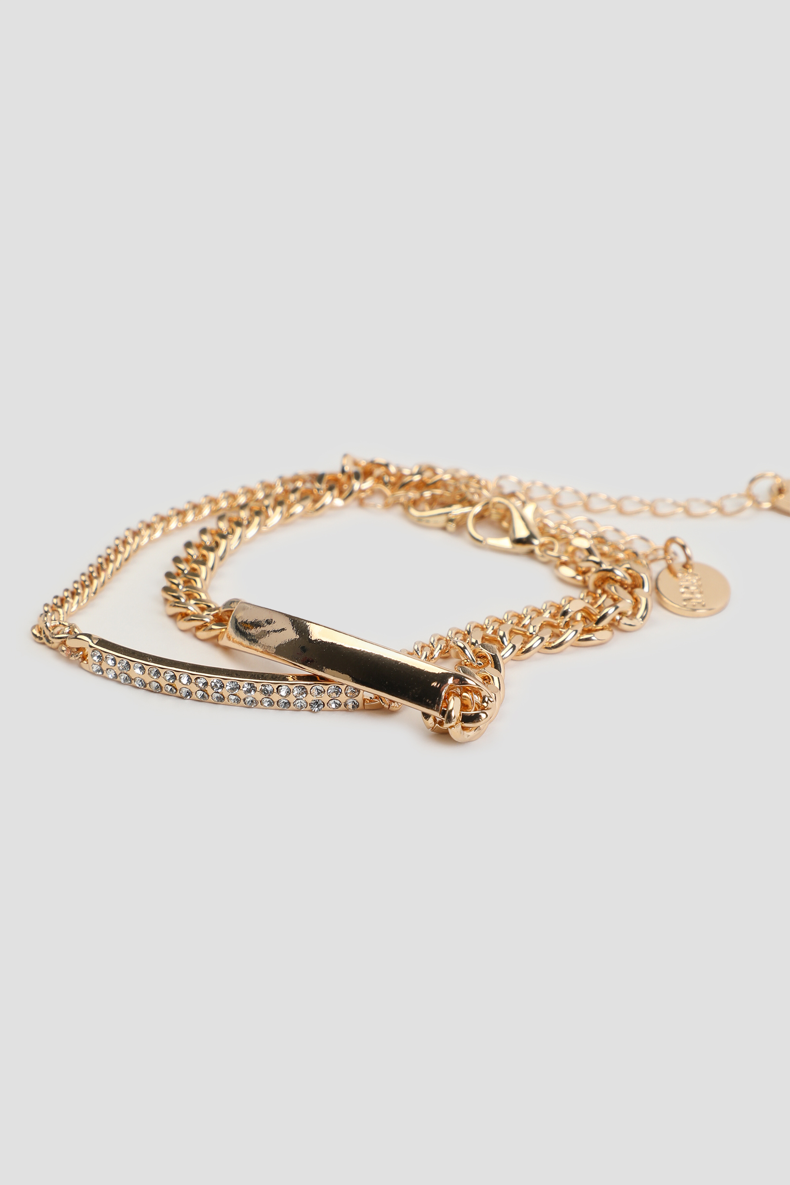 Ardene 2-Pack Bracelets with Bar Detail in Gold