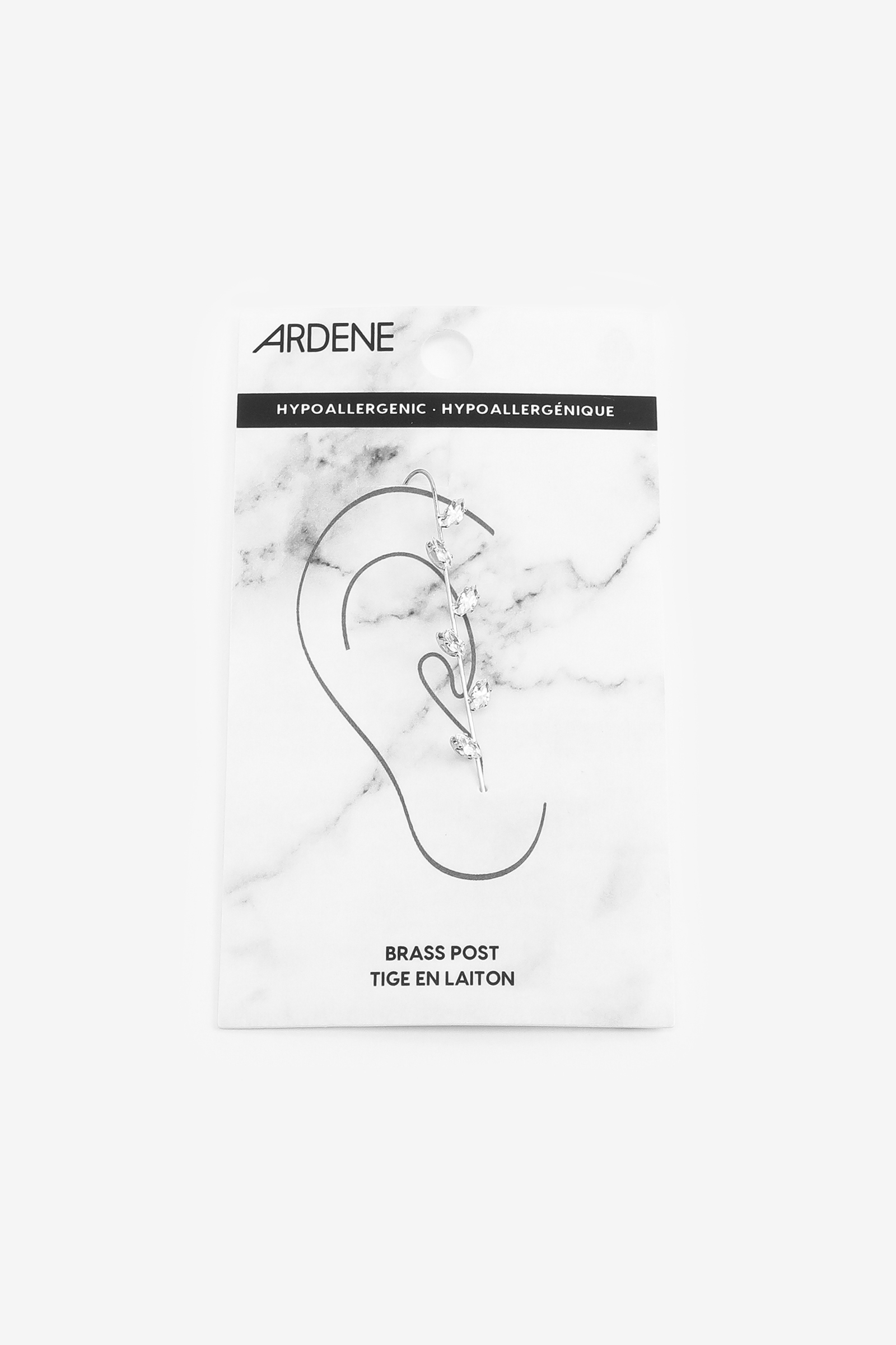 Ardene Gemstone Bar Ear Cuff in Silver | Stainless Steel