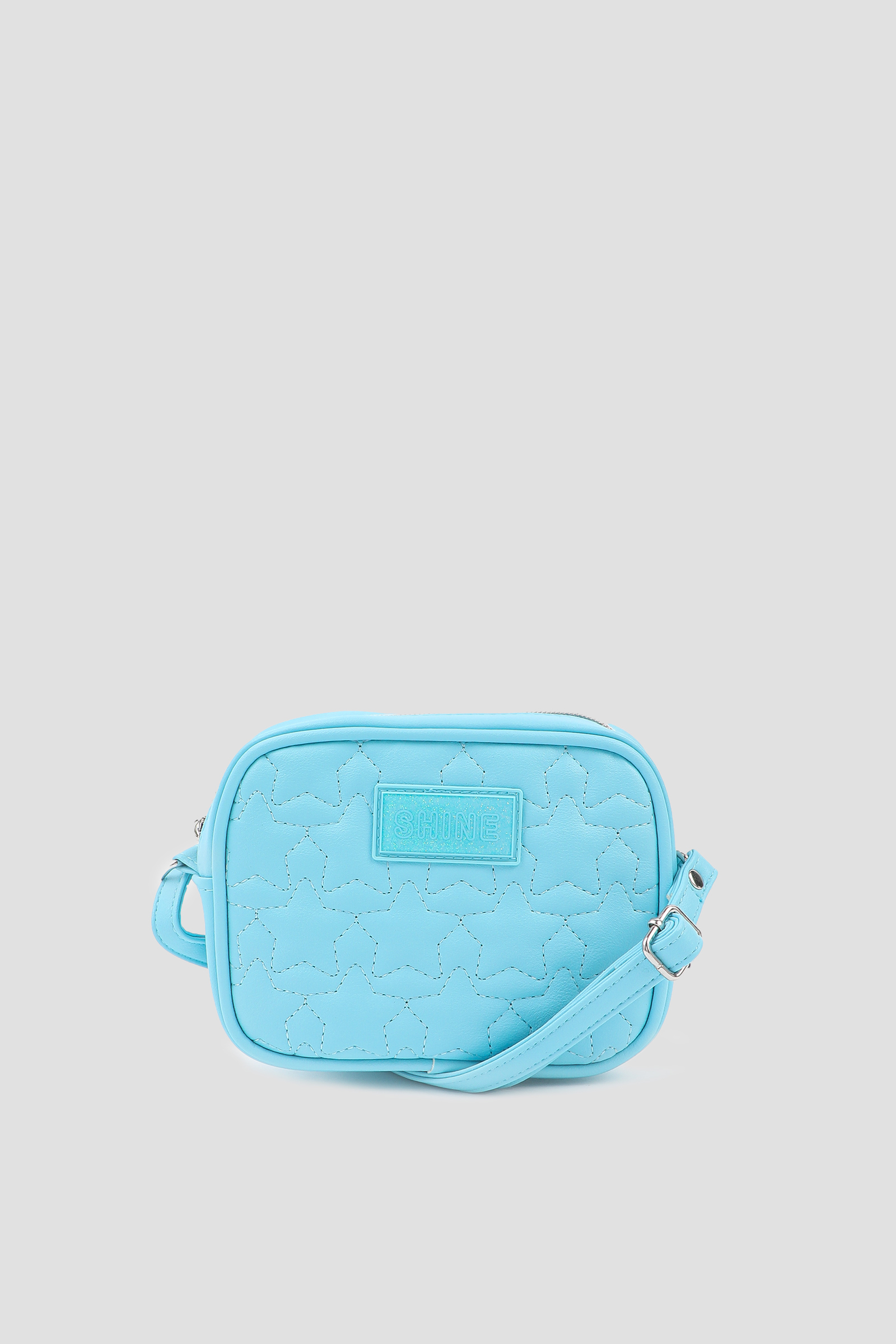 Ardene Topstiched Heart Crossbody Bag in Light | Faux Leather/Polyester