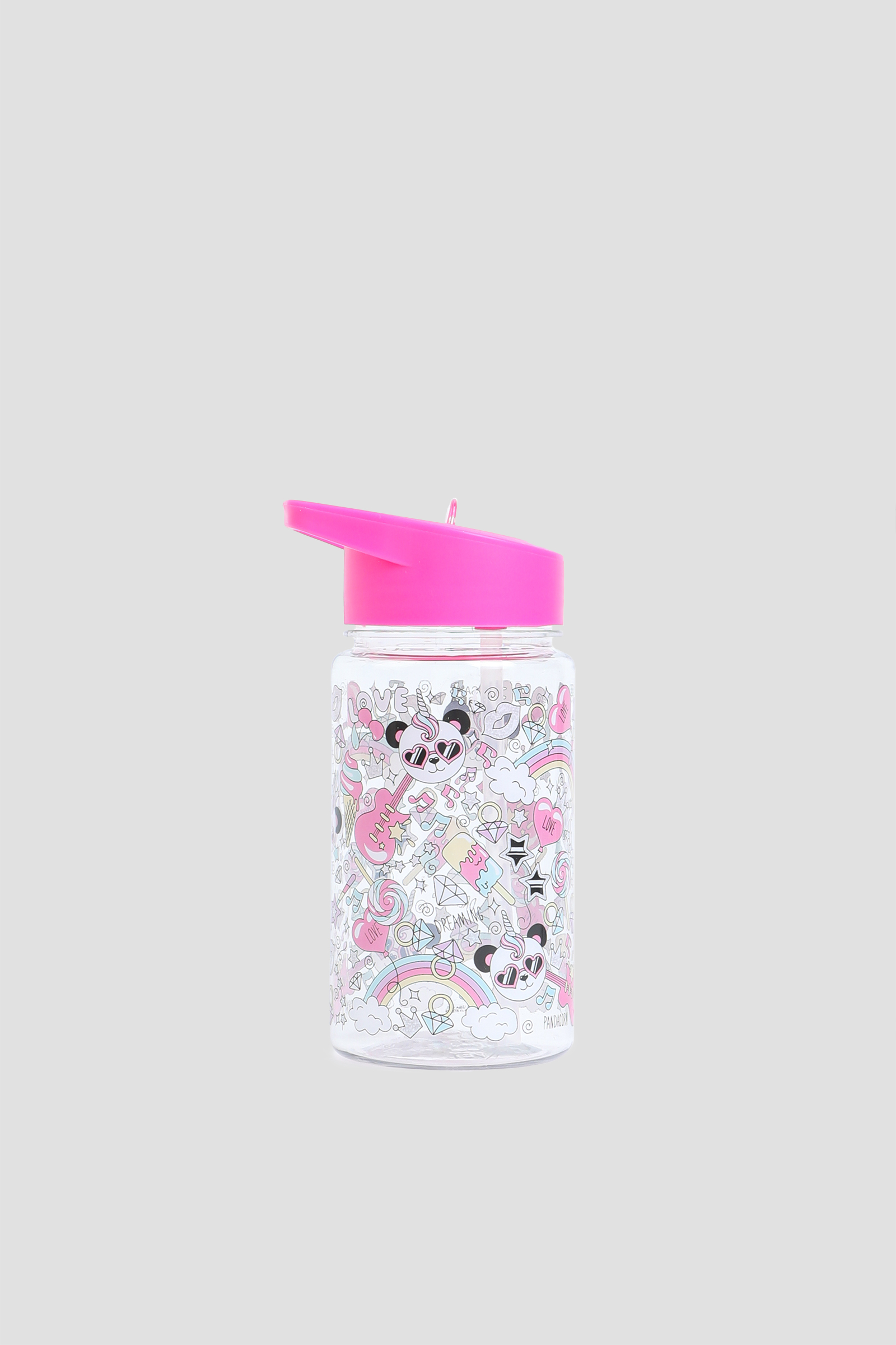Ardene Fun Panda 350ML Reusable Bottle in Pink