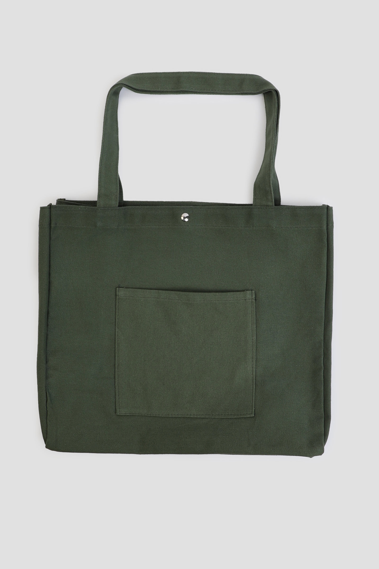 Ardene Large Canvas Tote Bag in Dark Green | Polyester/Cotton | Eco-Conscious