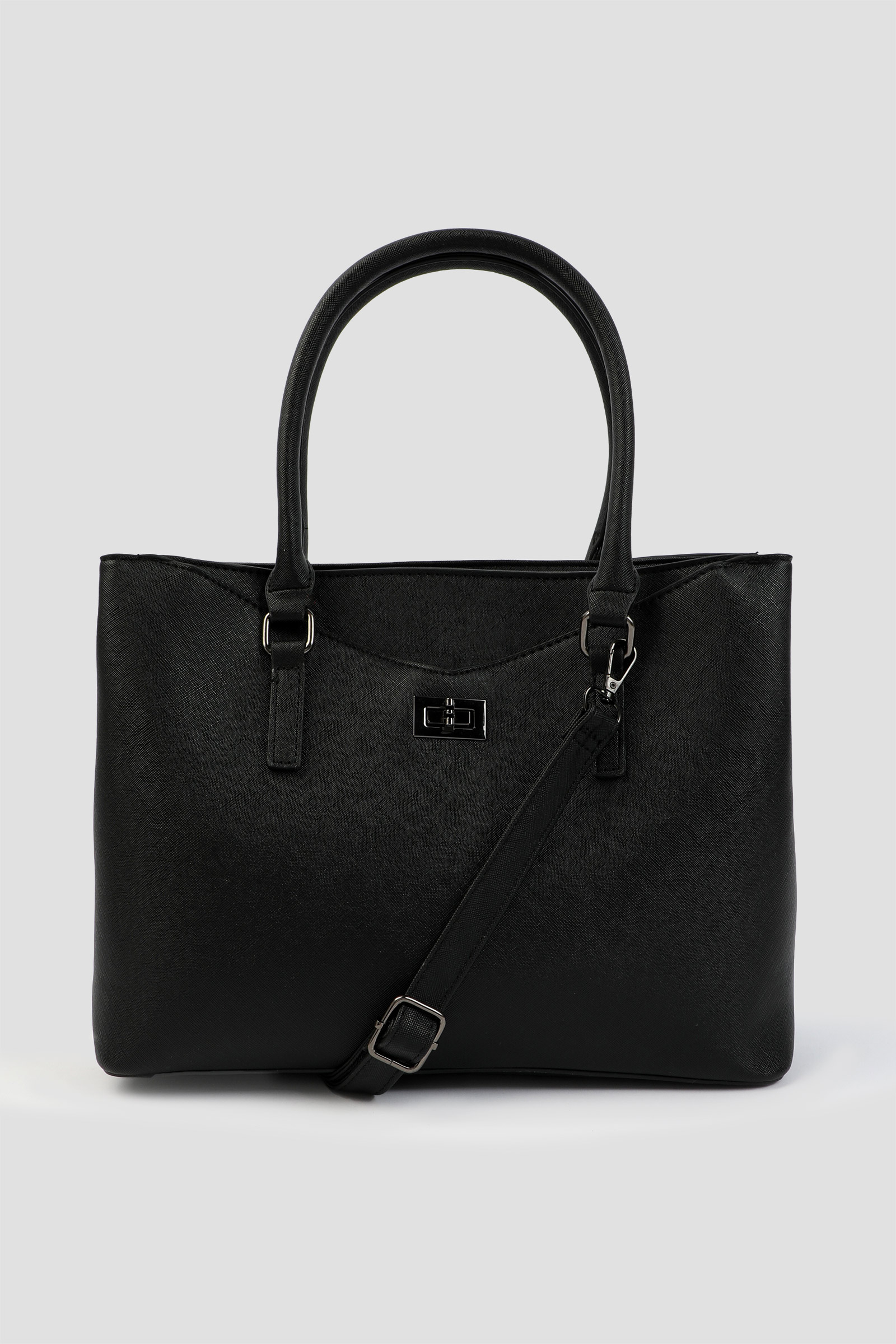 Ardene Faux Leather Tote Bag in | Faux Leather/Polyester