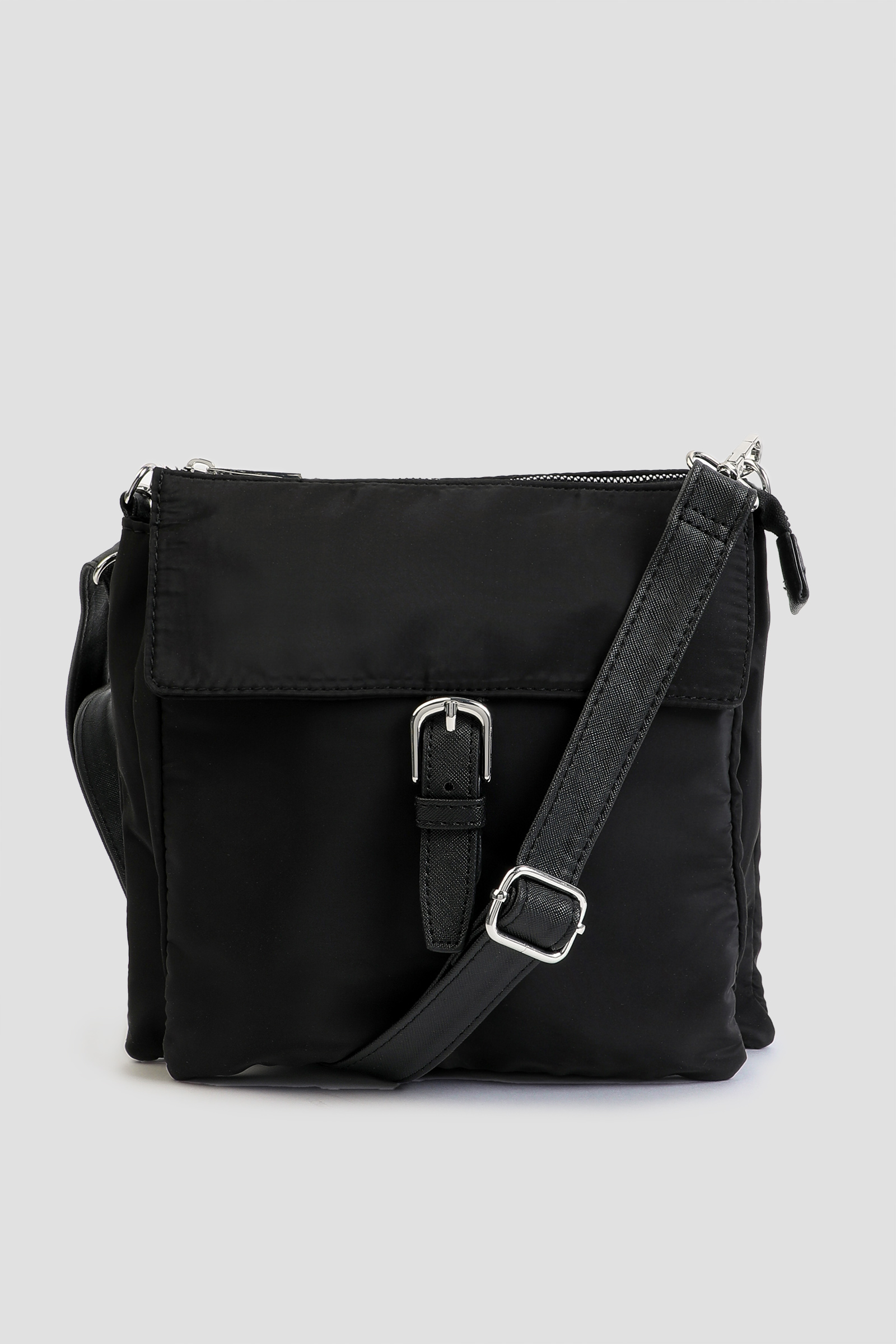 Ardene Black Nylon Crossbody Bag | 100% Recycled Polyester/Nylon | Eco-Conscious