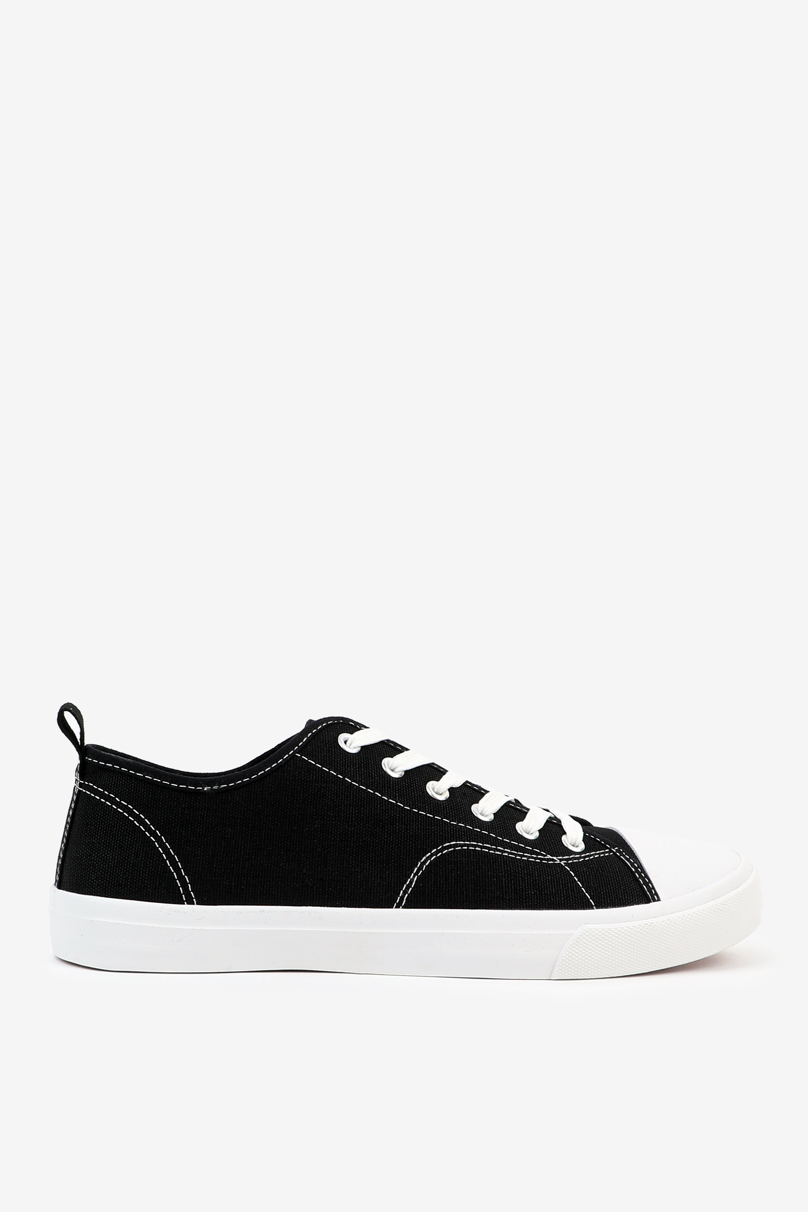 Ardene Man Low Top Sneakers with Toe Cap For Men in Black | Size 8 | Rubber