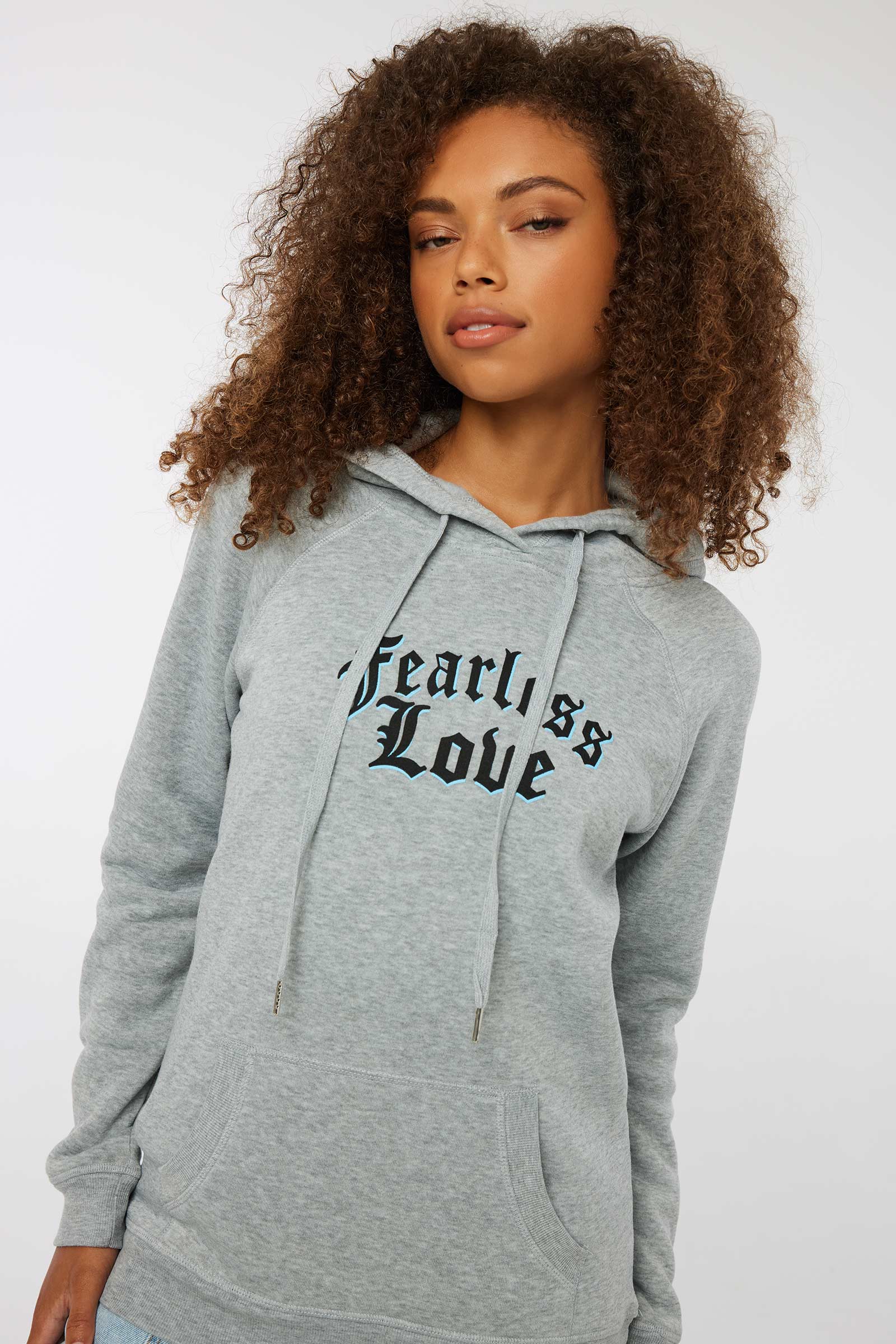 Ardene Graphic Hoodie in Light Grey | Size | Polyester | Fleece-Lined
