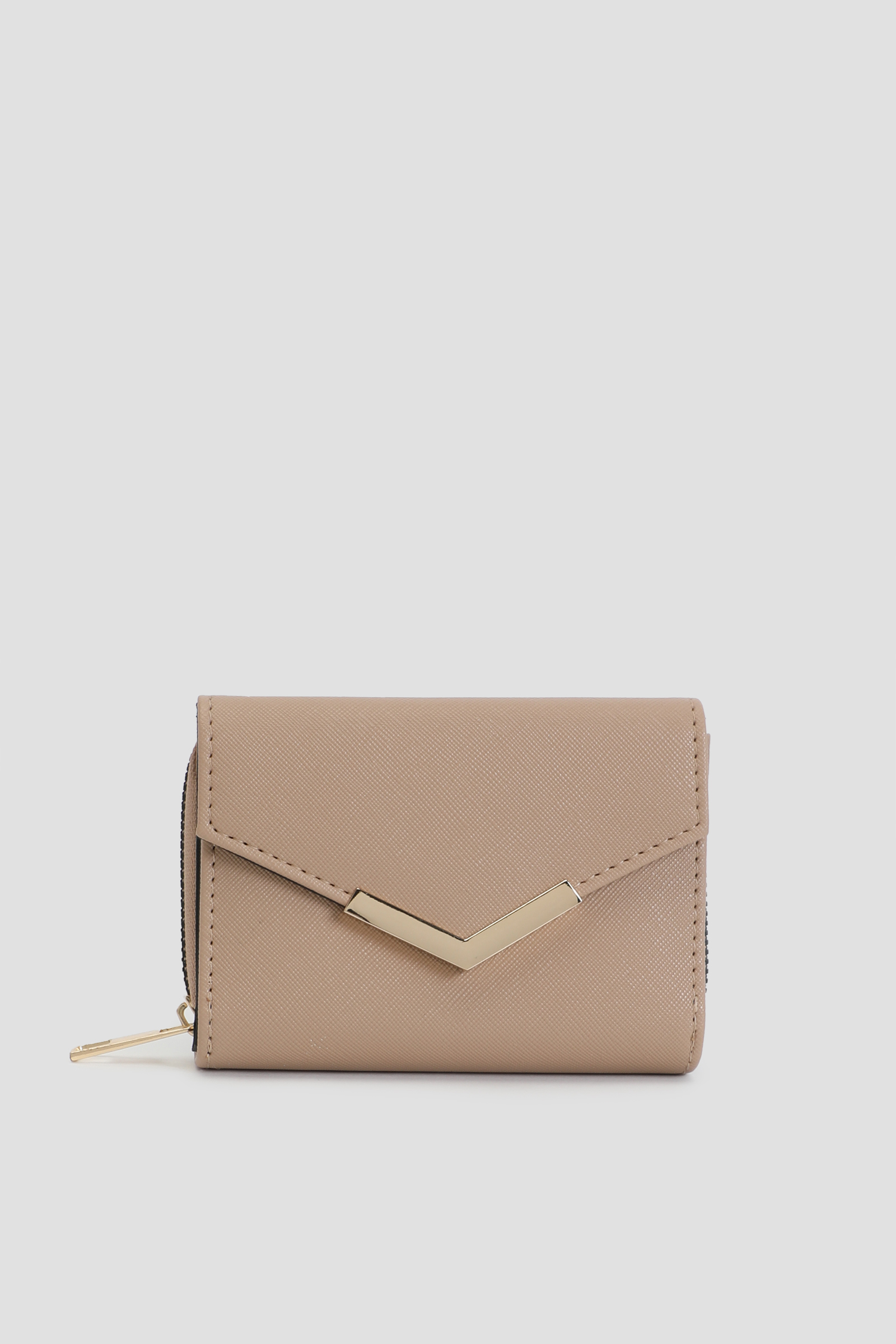 Ardene Small Envelope Wallet in Beige | Faux Leather/Polyester
