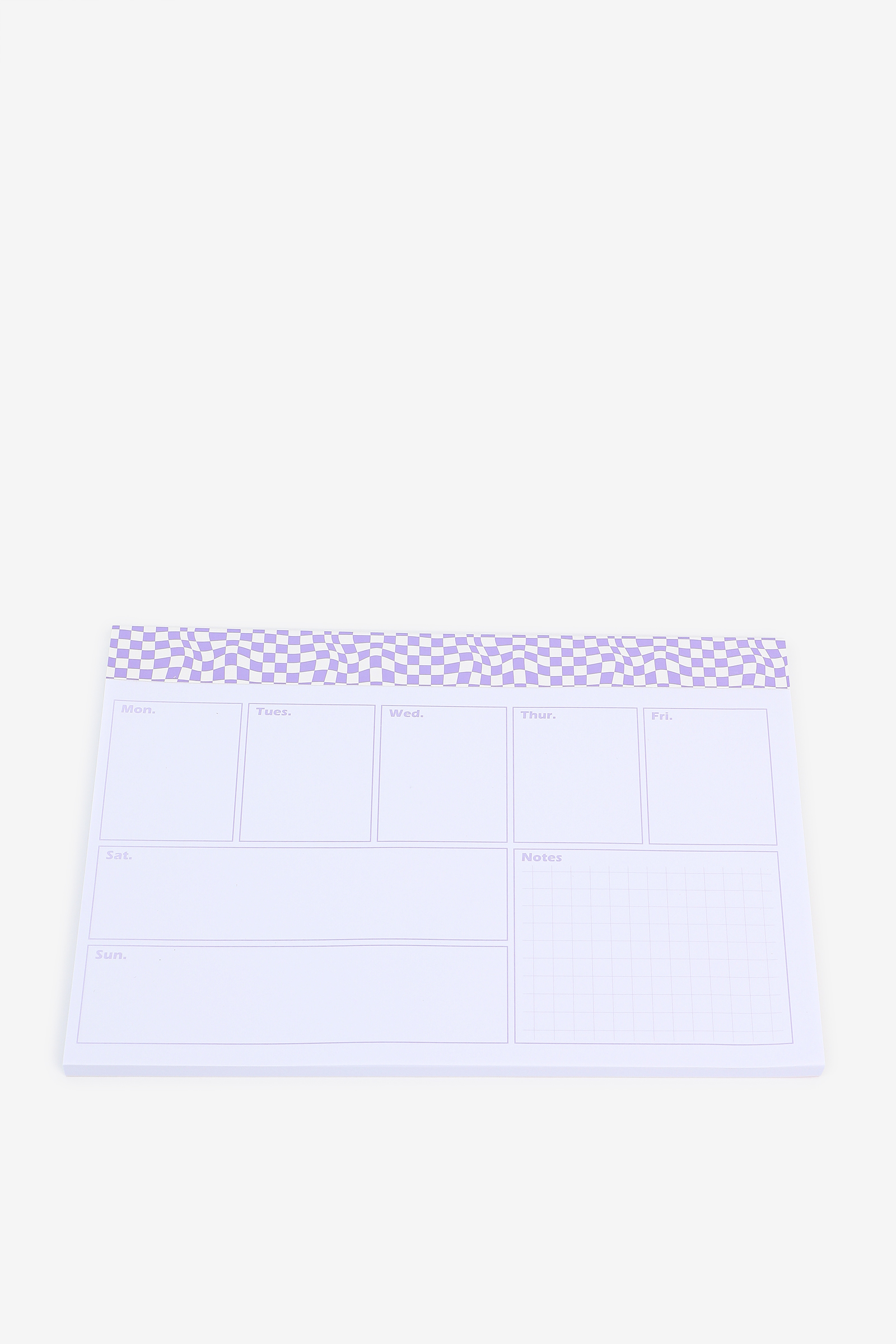 Ardene Checkered Weekly Planner in Lilac
