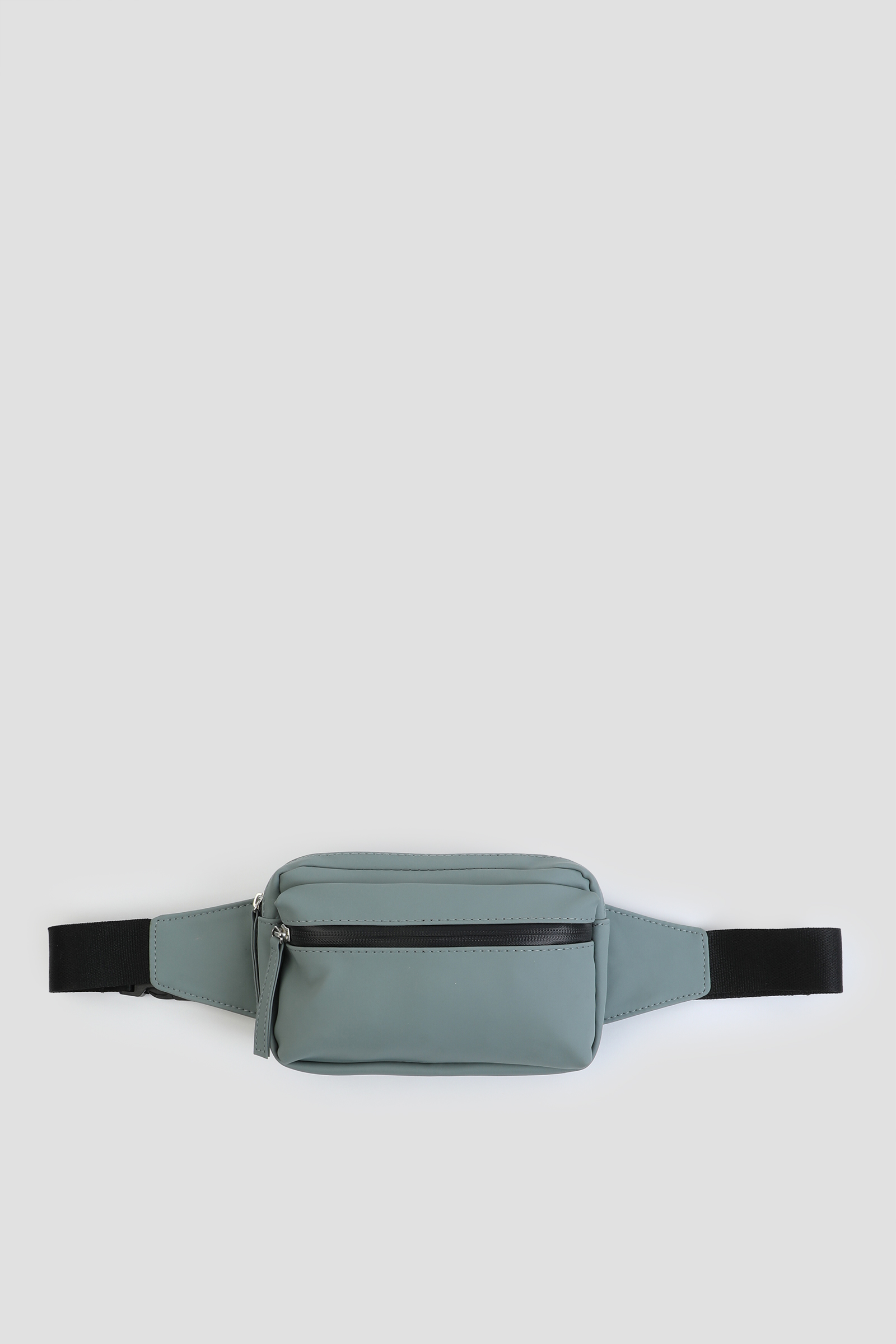 Ardene Man Two-Compartment Fanny Pack For Men in Light Green | Faux Leather/Polyester