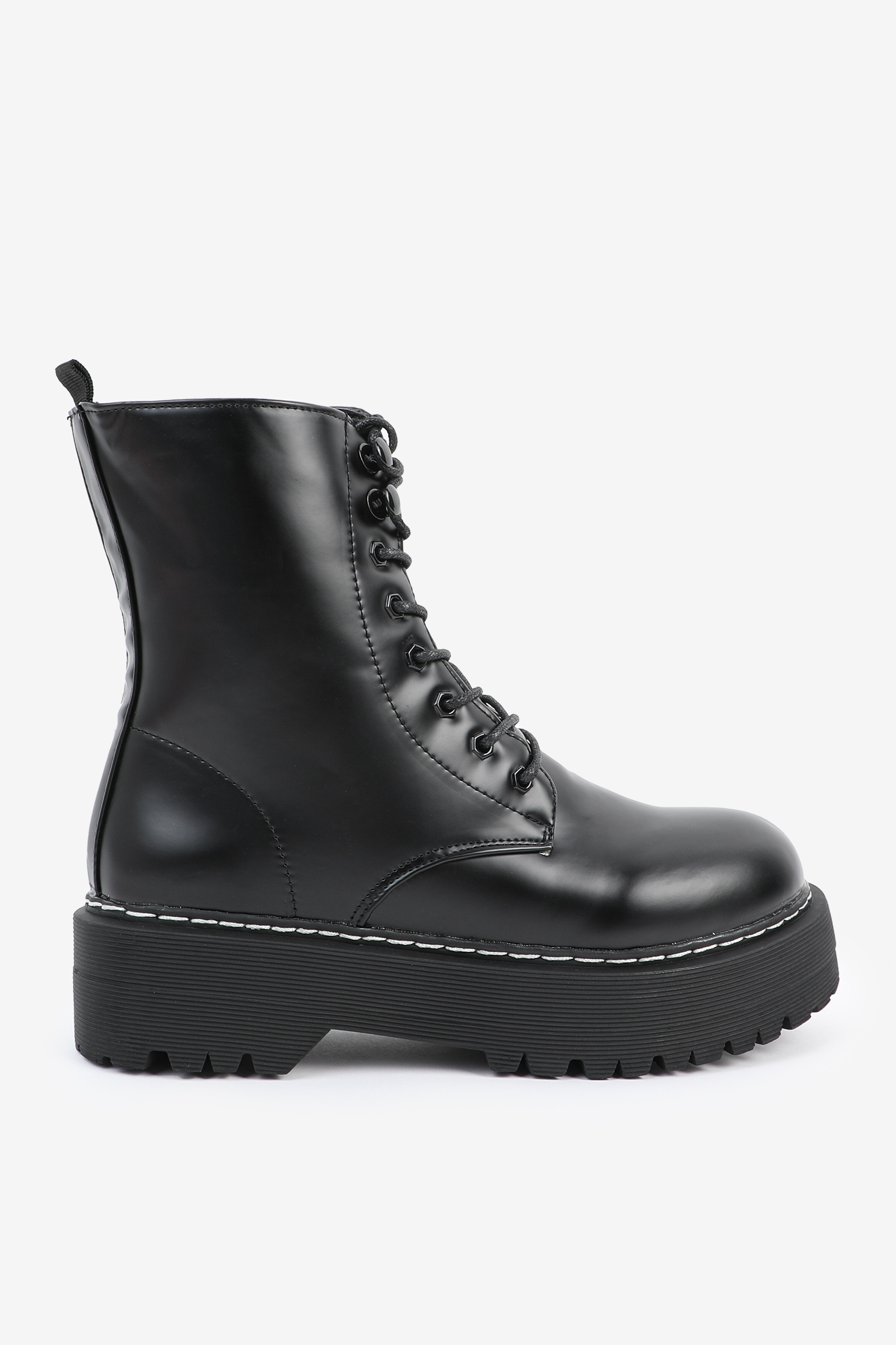 Ardene Chunky Sole Combat Boots in | Size | Faux Leather/Rubber