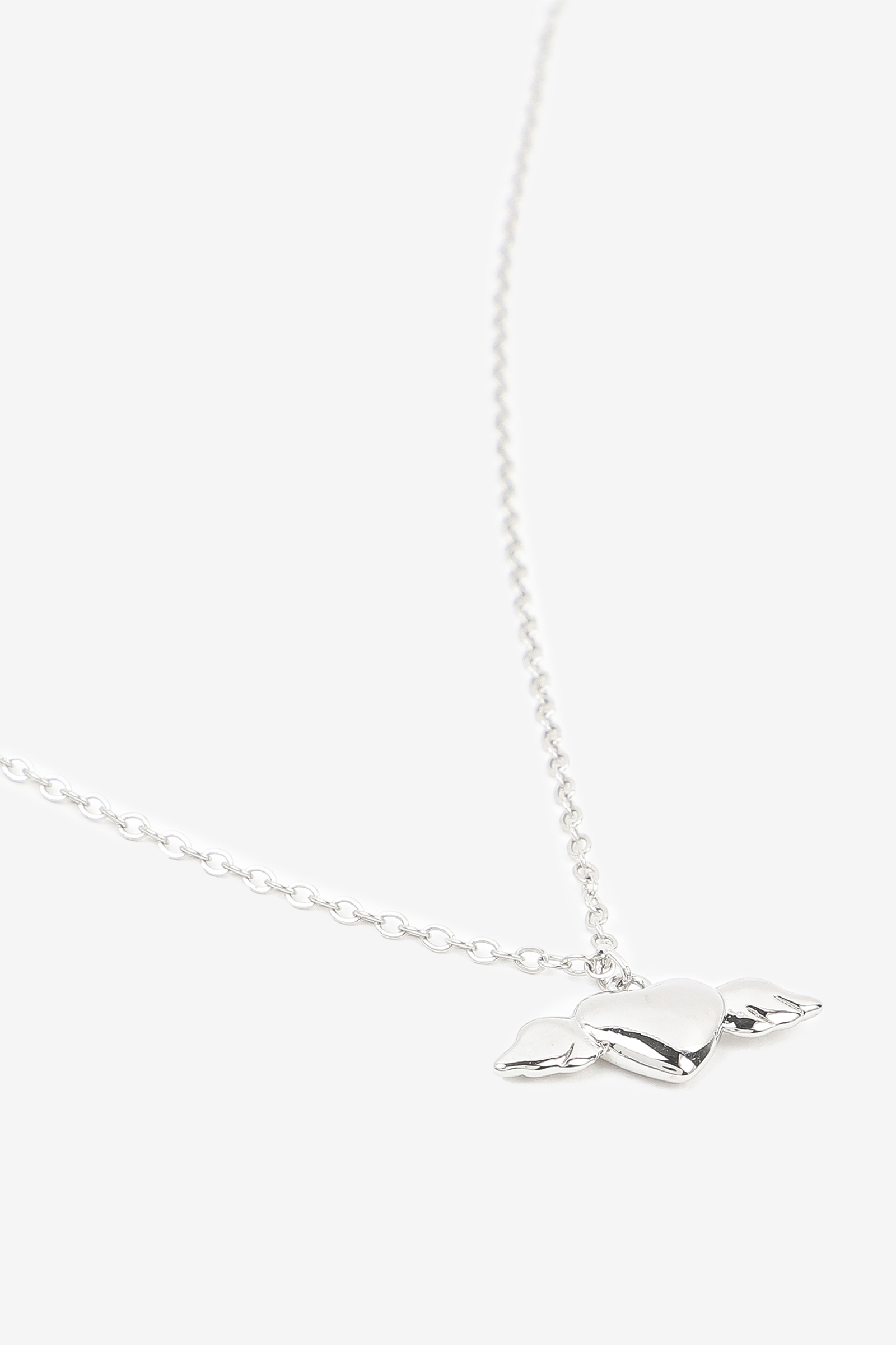 Ardene Winged Heart Necklace in Silver