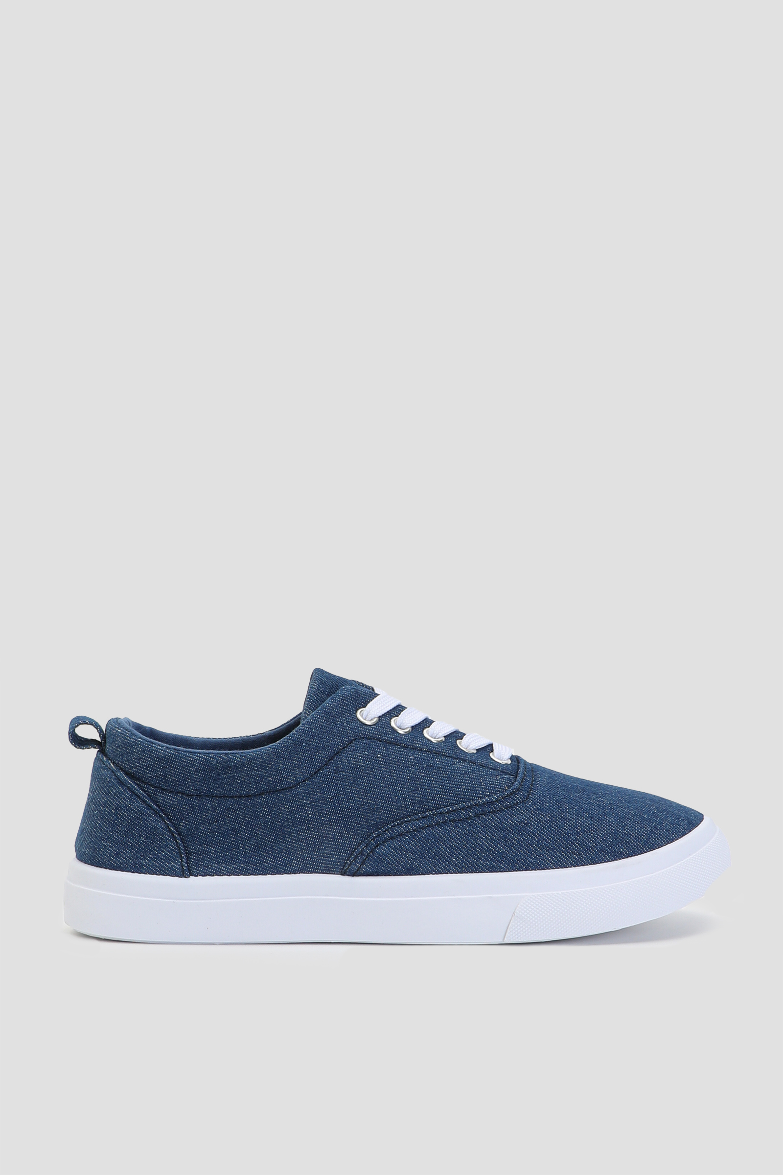 Ardene Canvas Low Top Sneakers in Dark Blue | Size | Rubber | Eco-Conscious | 100% Recycled