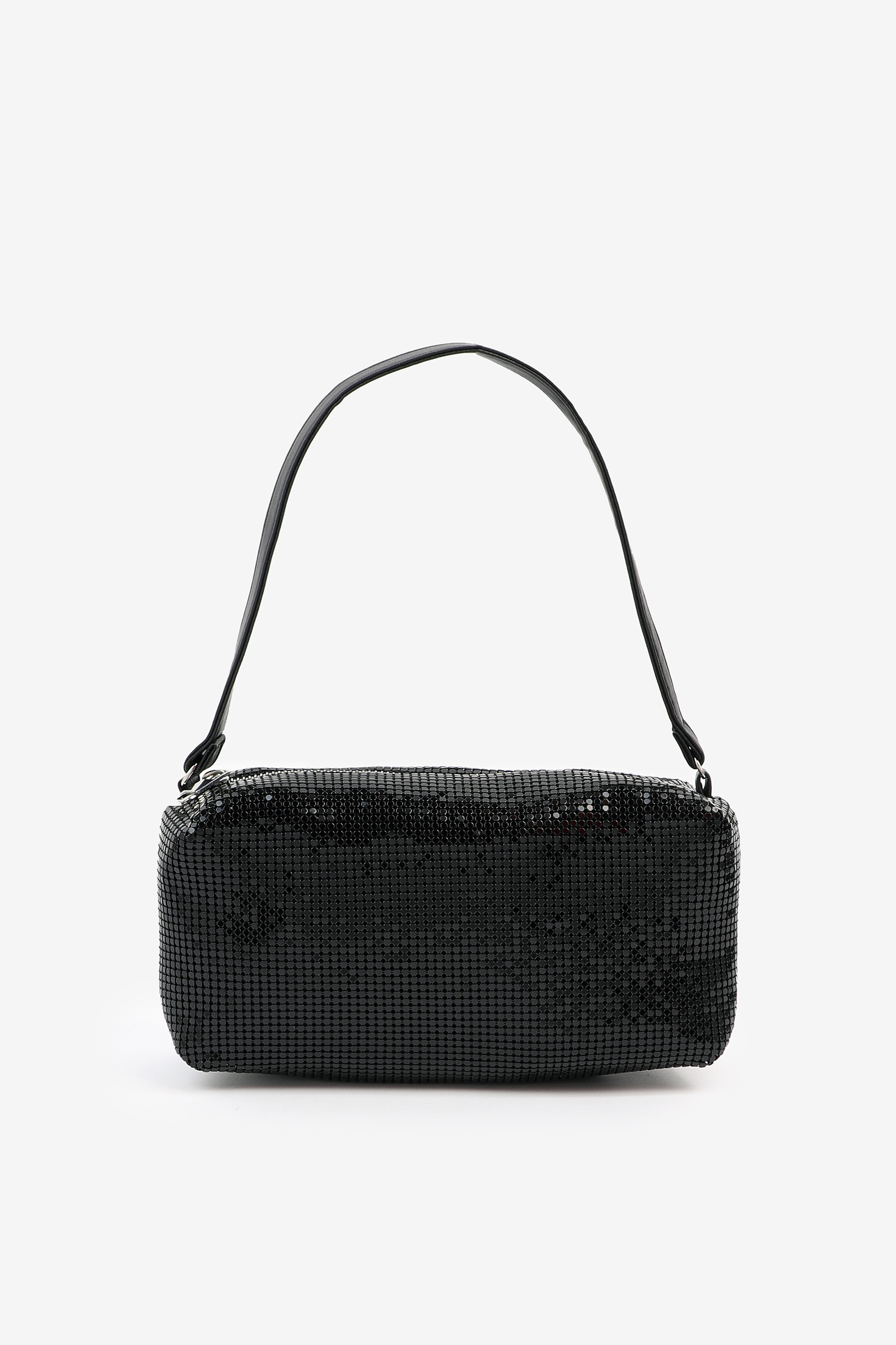 Ardene A.C.W. Metallic Baguette Bag in Black | Faux Leather/Polyester
