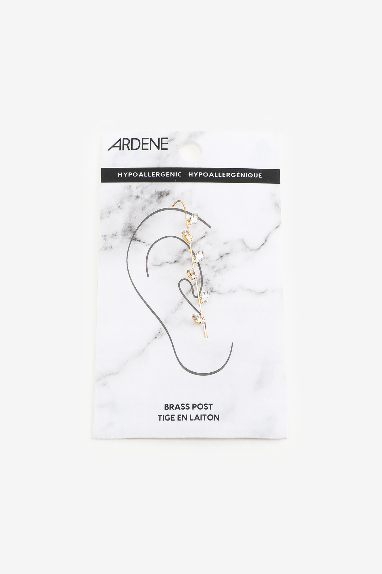 Ardene Gemstone Bar Ear Cuff in Gold | Stainless Steel