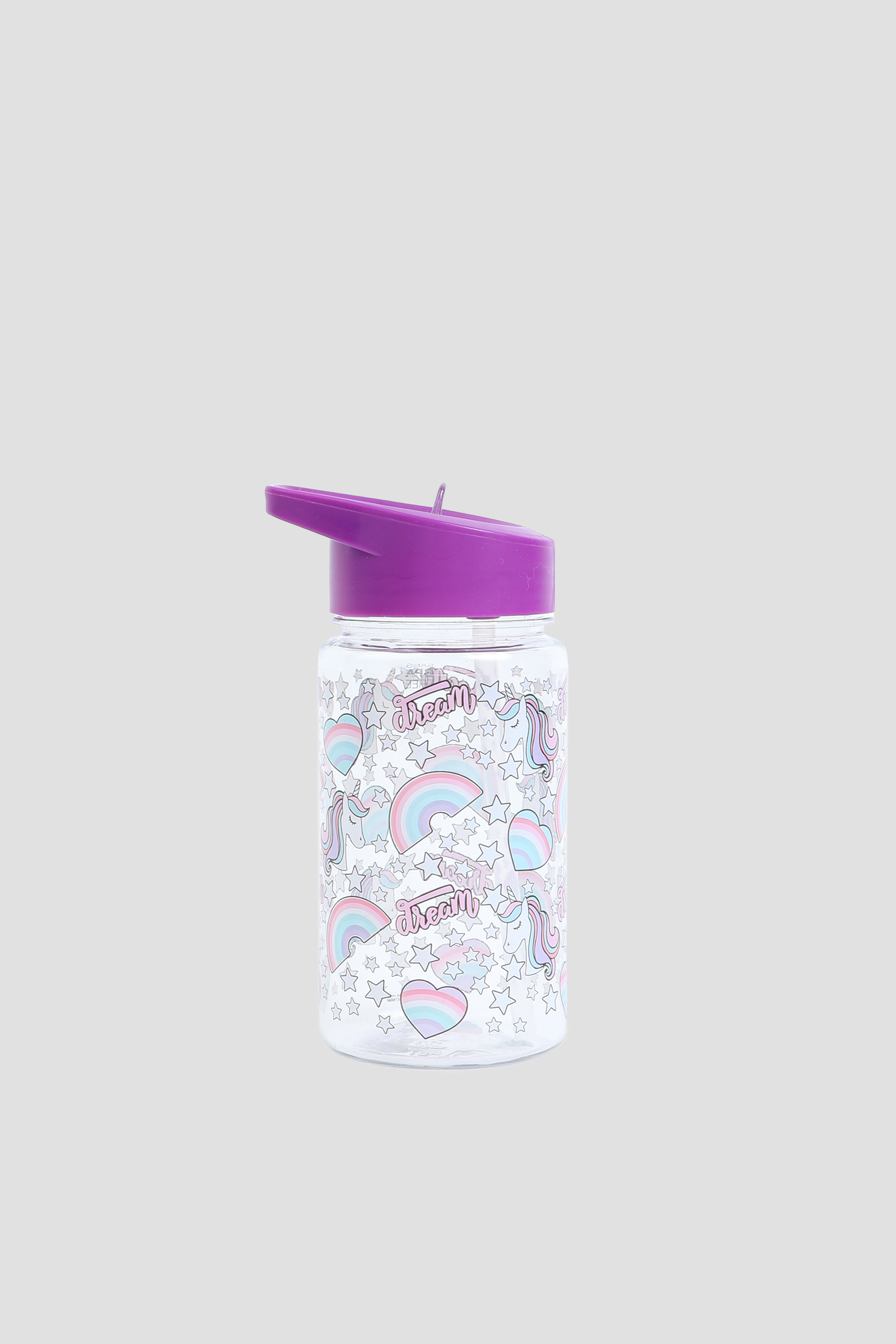 Ardene Rainbow & Unicorn 350ML Reusable Bottle in Purple