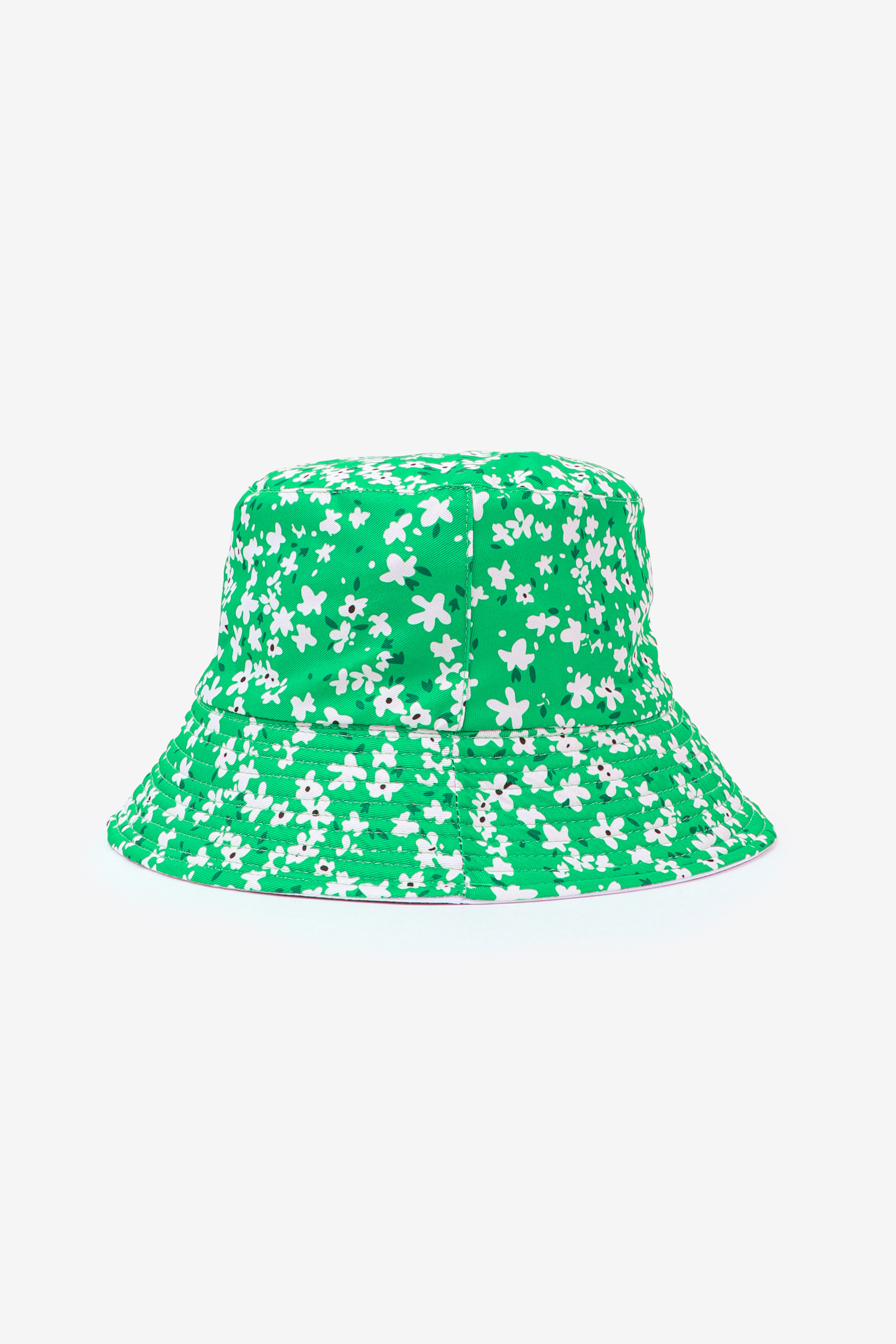 Ardene Daisy Floral Bucket Hat in Green | Polyester/Cotton