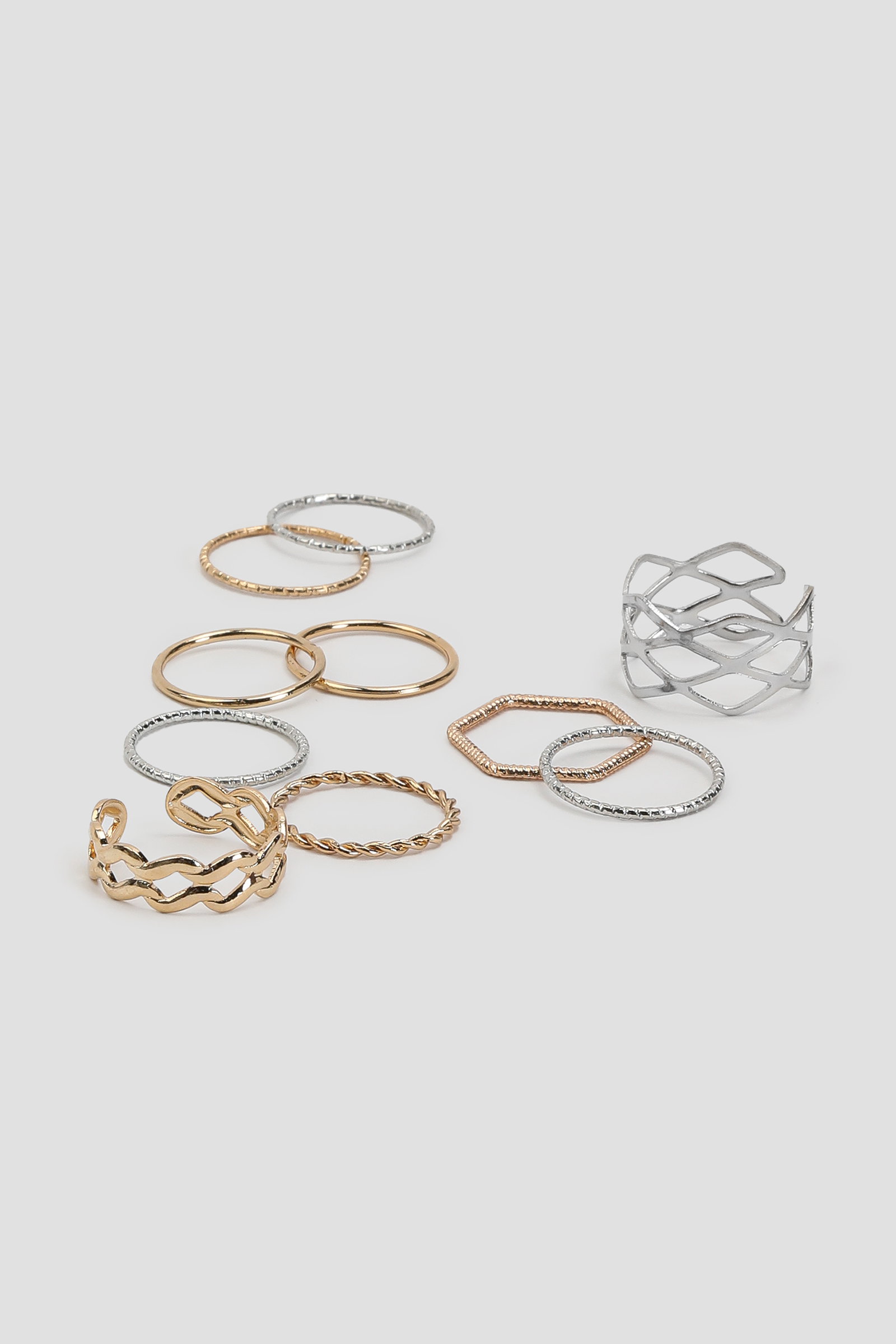 Ardene 10-Pack Minimalist Rings | Size Small