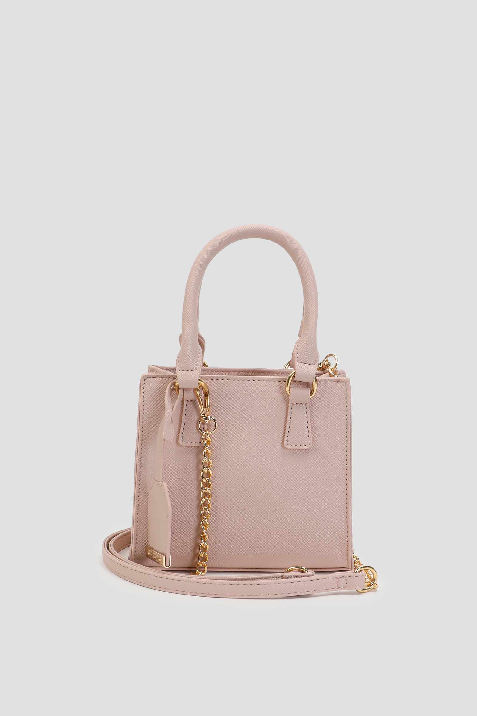 Ardene Top Handle Tote Bag in Blush | Faux Leather/Polyester