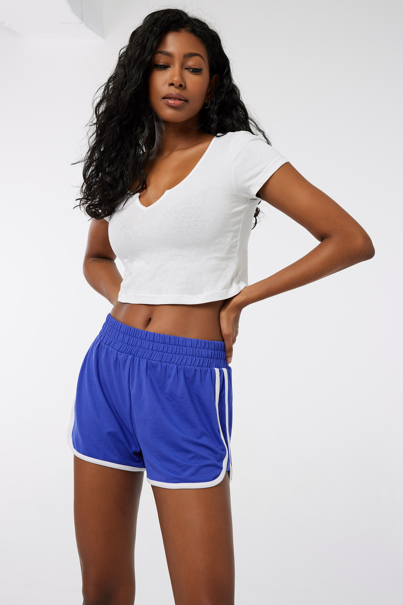 Ardene Super Soft Contrast Shorts in | Size | Polyester/Spandex