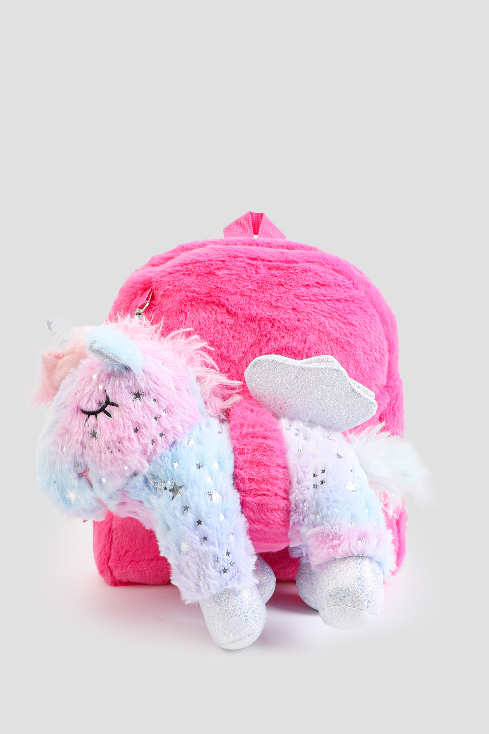 Ardene Backpack with Plush Unicorn in Pink