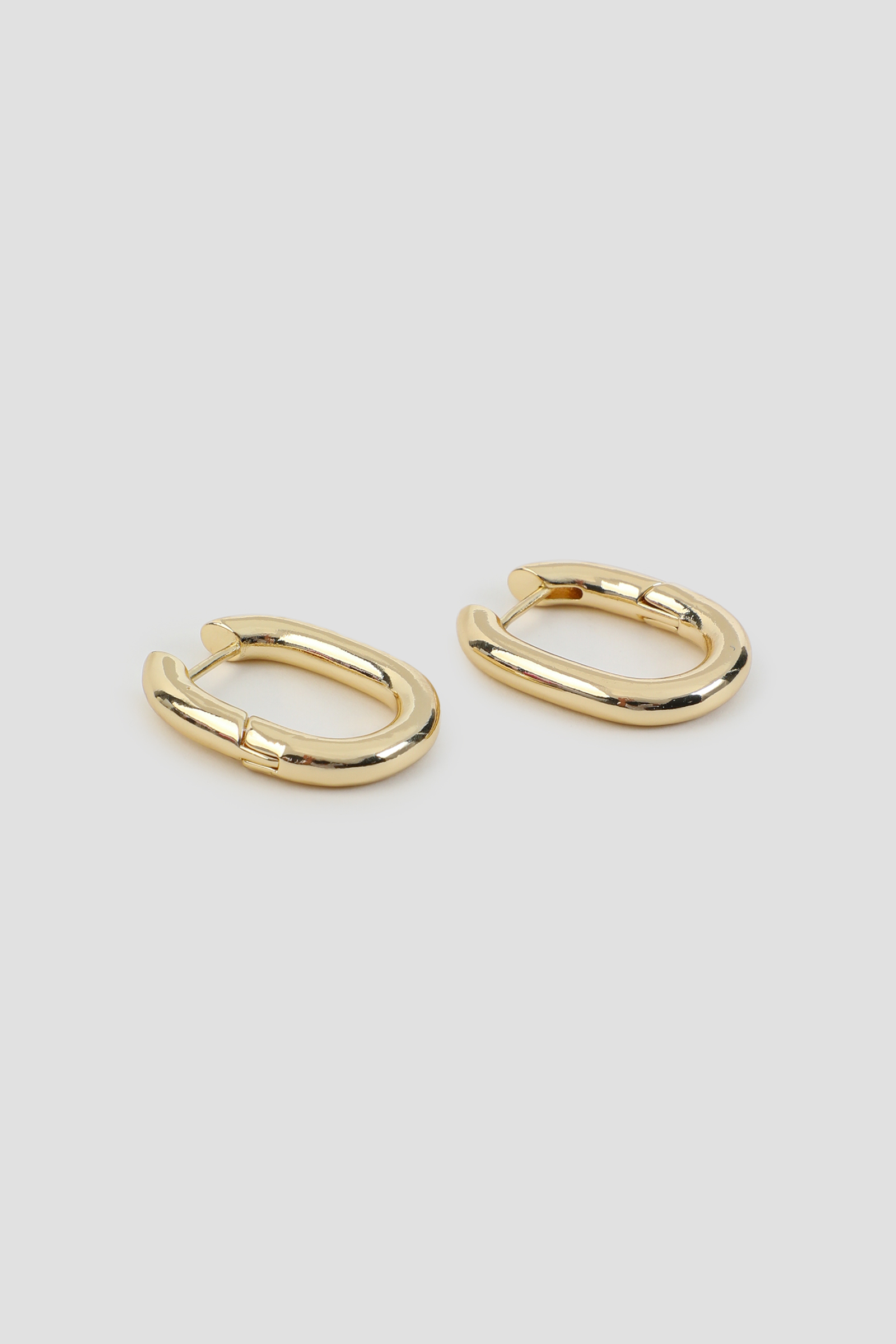 Ardene 14K Gold Plated Thick Oval Hoops